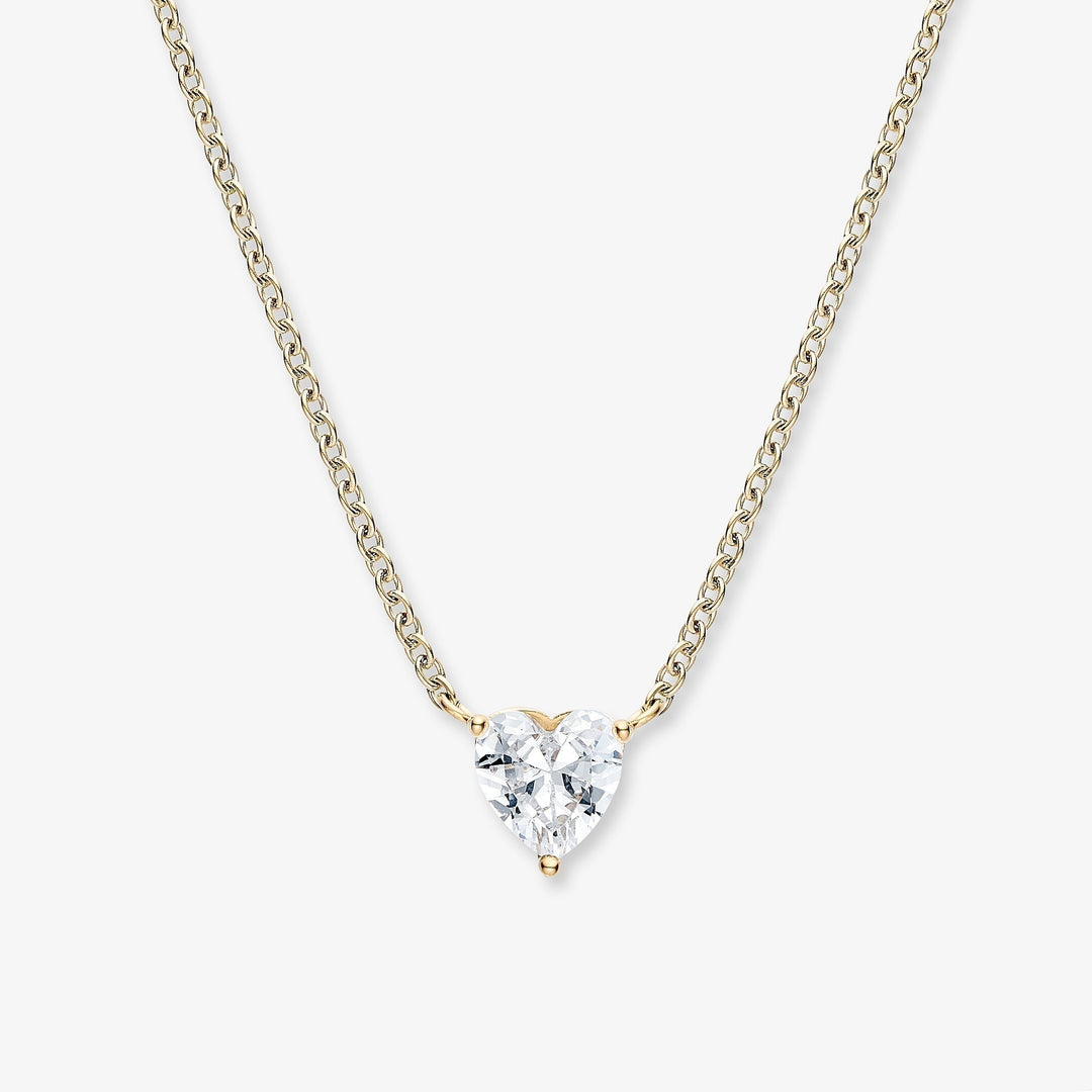 Silver Necklace Dáiríne with Zirconia Heart