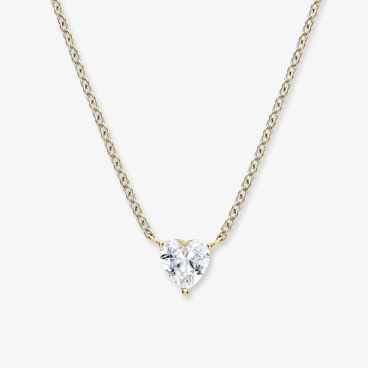 Silver Necklace Dáiríne with Zirconia Heart