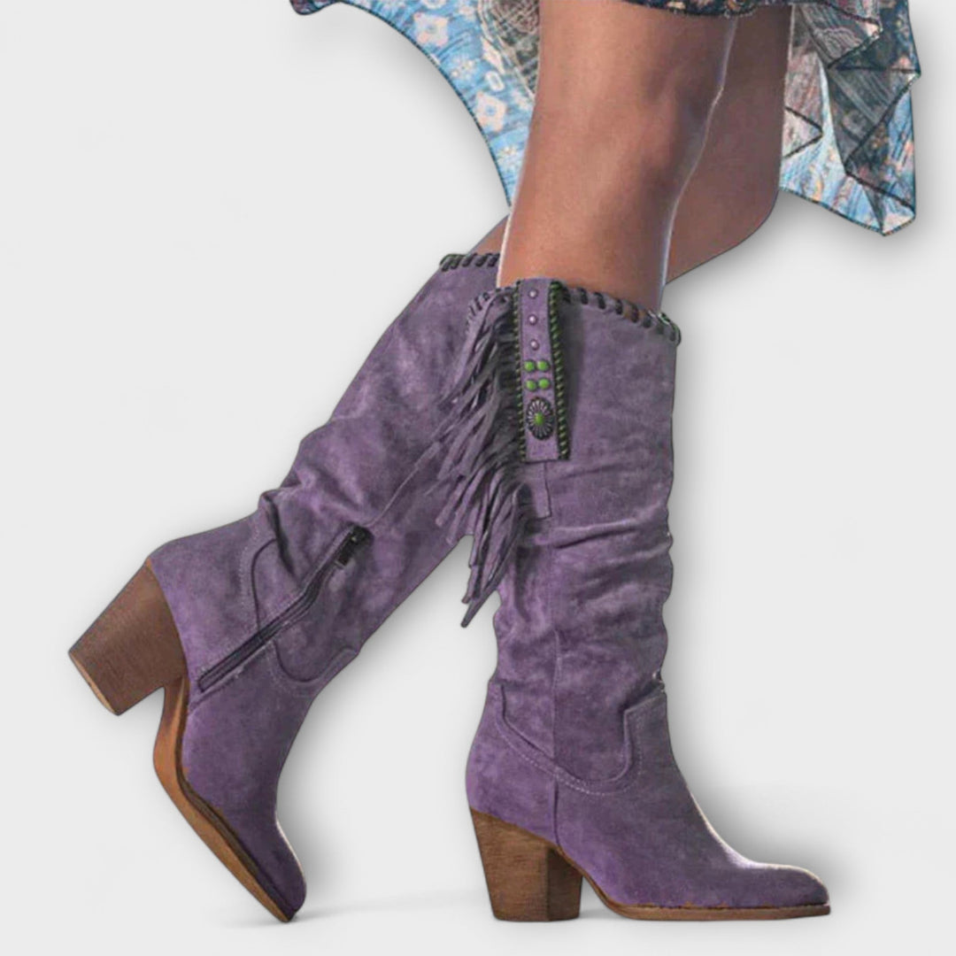 Johanna - Wildleder-Westernstiefel
