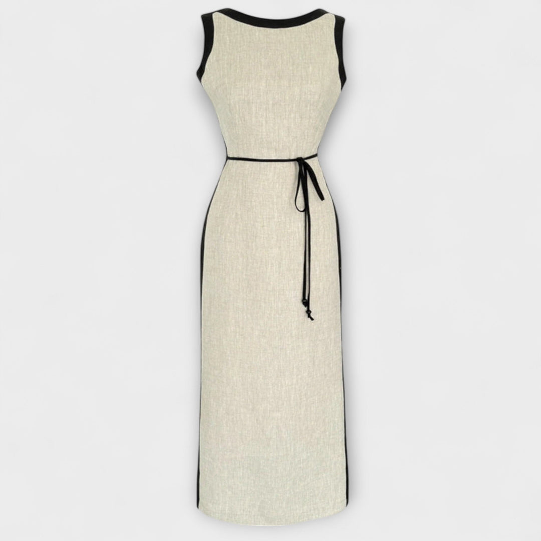 Irene - Cremefarbenes ärmelloses Kleid