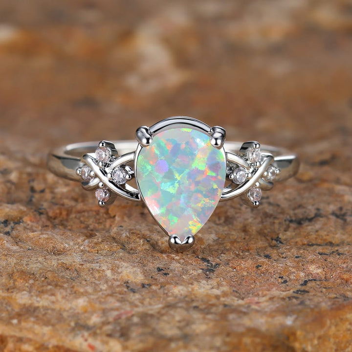Silver Ring Clíodhna with Opal