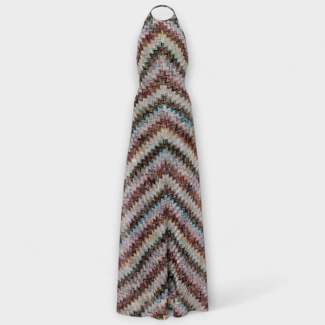 Reese - Strickkleid mit buntem Fischgrätenmuster