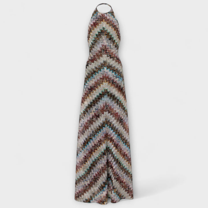 Reese - Strickkleid mit buntem Fischgrätenmuster
