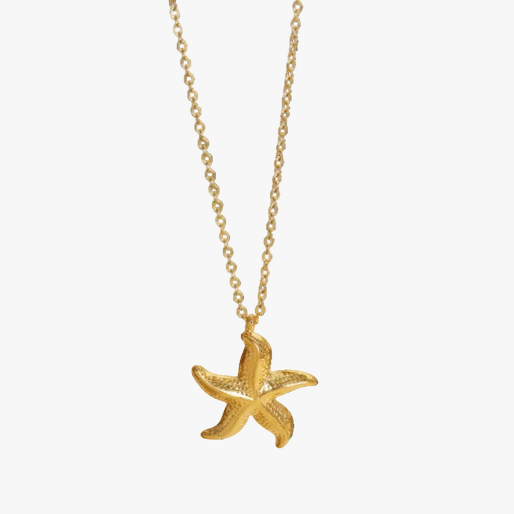 Gold Necklace Maeve with Starfish Motif
