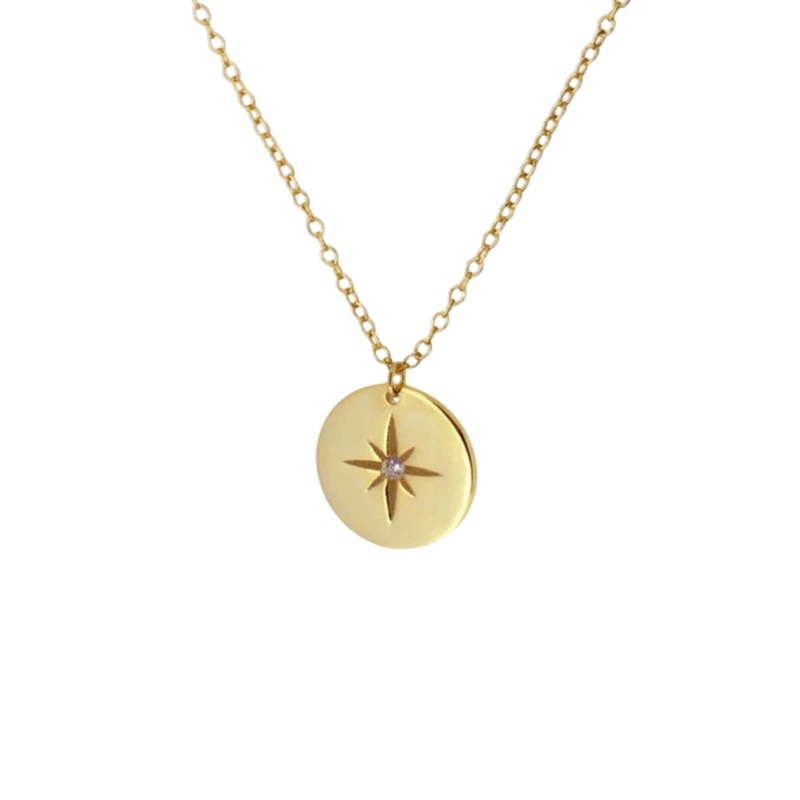 Gold Necklace Aoibhinn with Star Motif