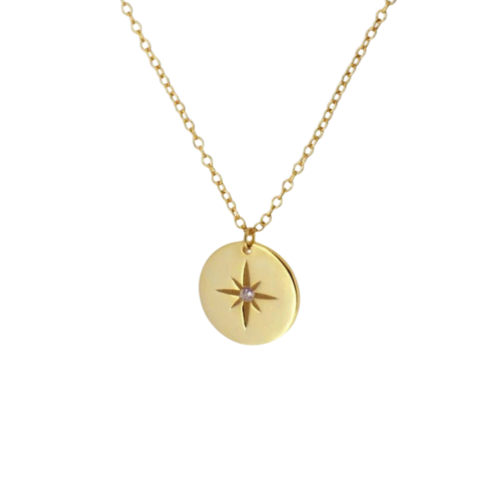 Gold Necklace Aoibhinn with Star Motif