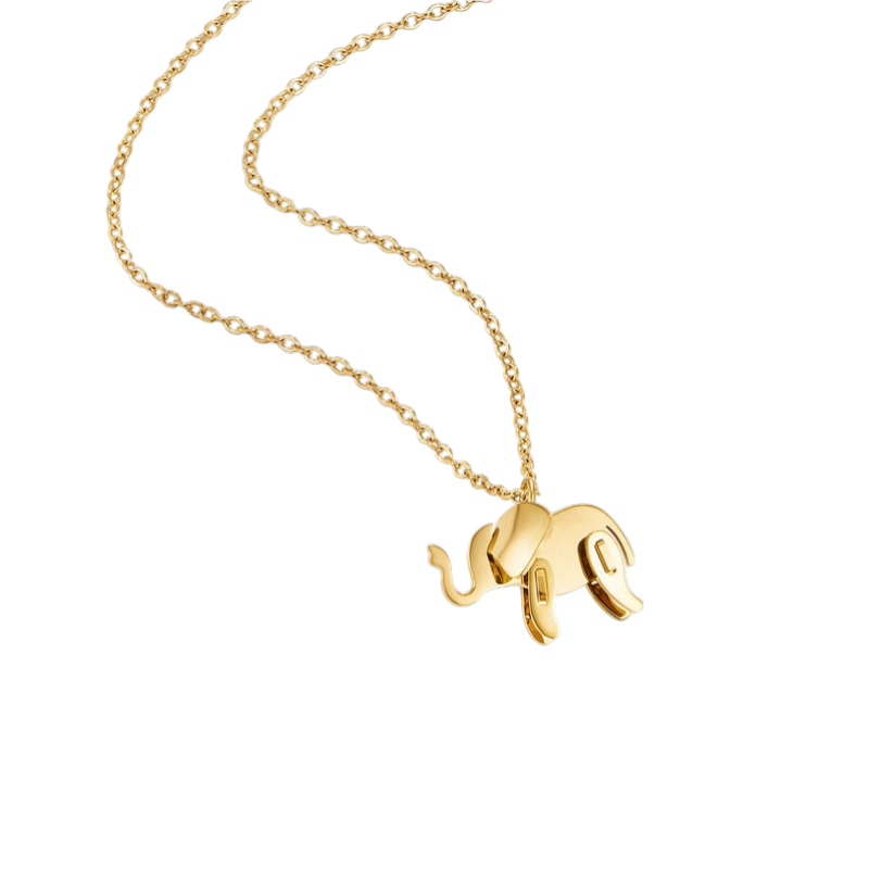 Gold Necklace Aisling with Elephant