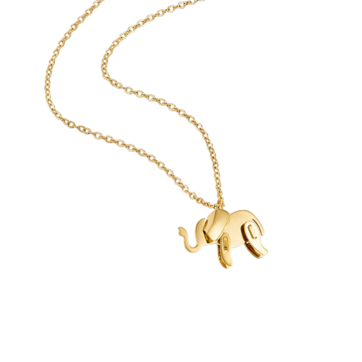 Gold Necklace Aisling with Elephant