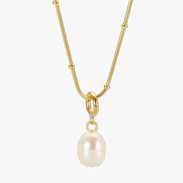 Gold Necklace Róisín with Pearl Drop