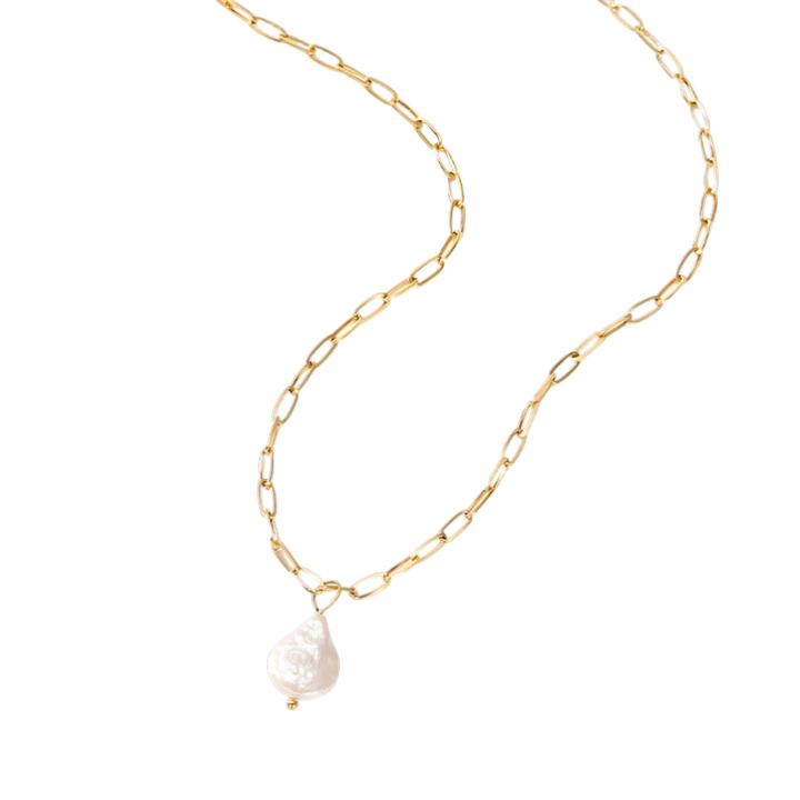 Gold Necklace Sinéad with Baroque Pearl Drop