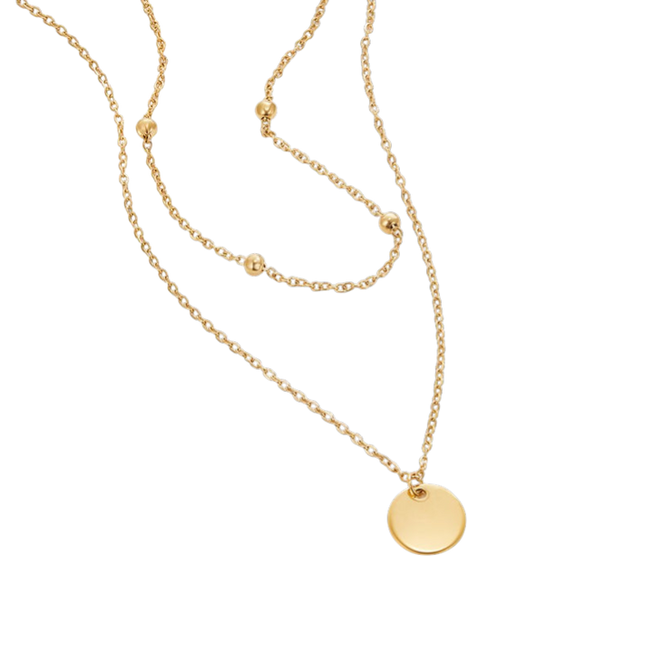 Gold Chain Necklace Eabha with Coin Pendant
