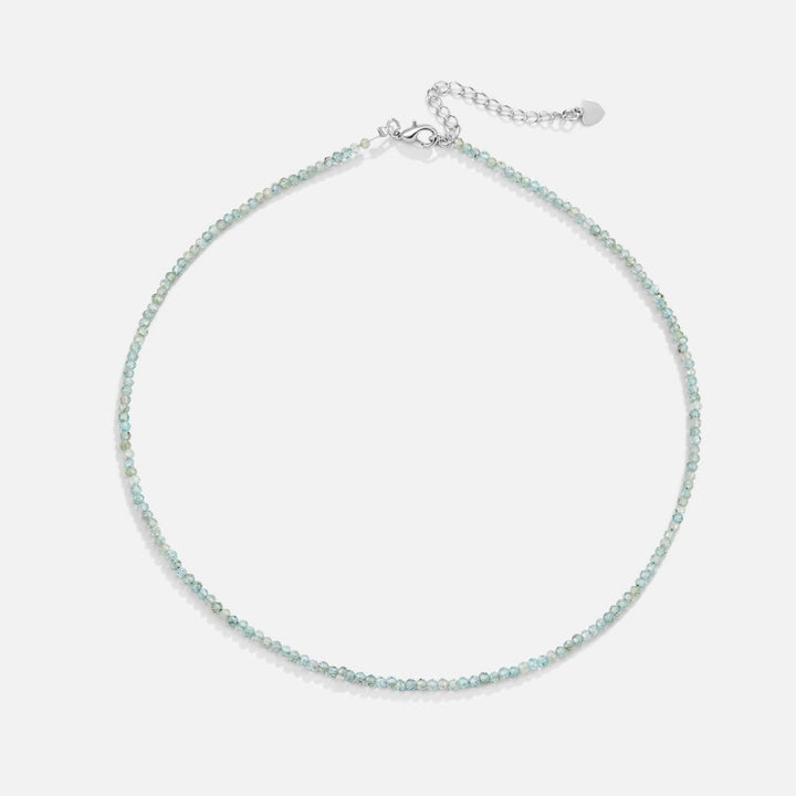 Amazonite Beaded Necklace Treasa with Heart Charm