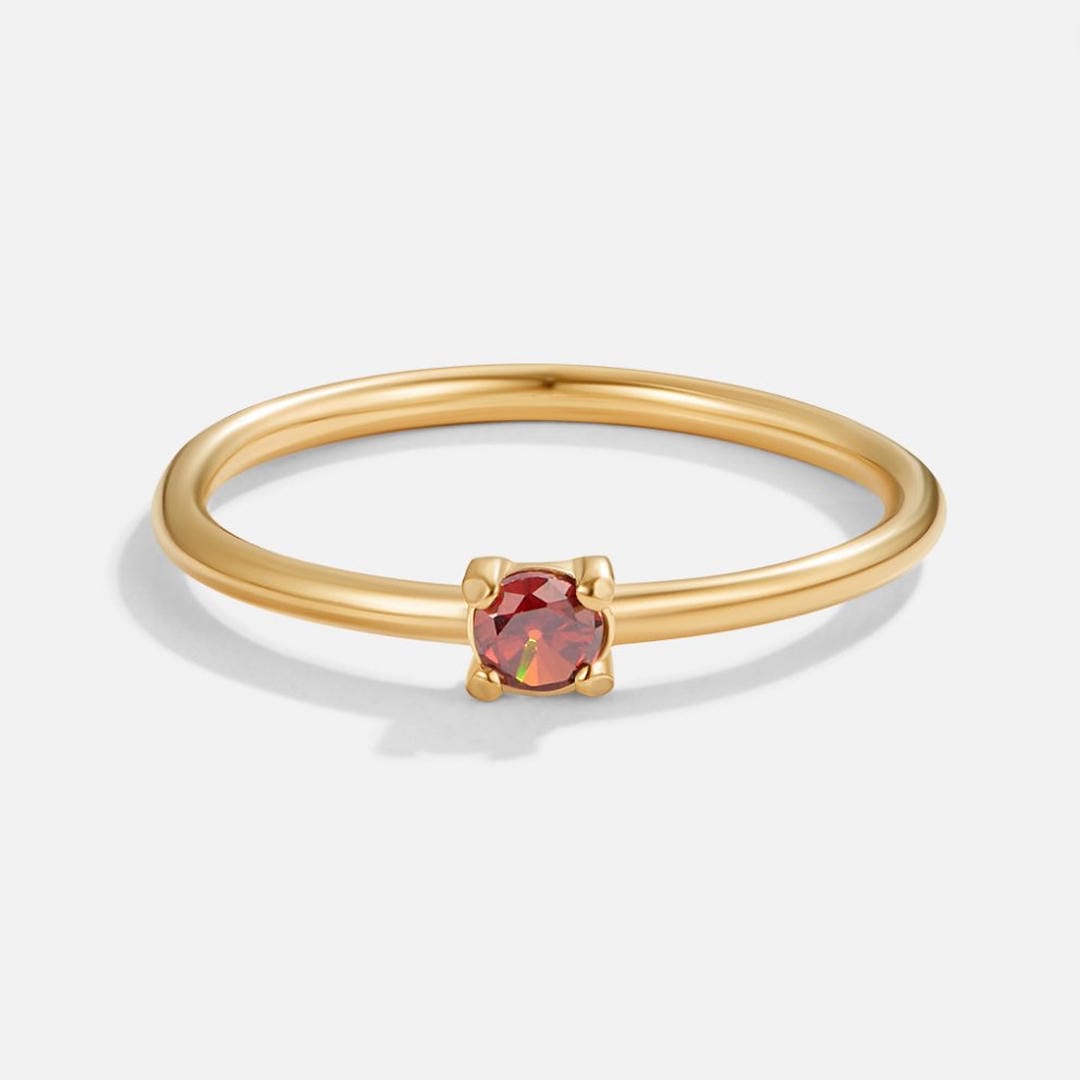 Gold Ring Emer with Birthstone