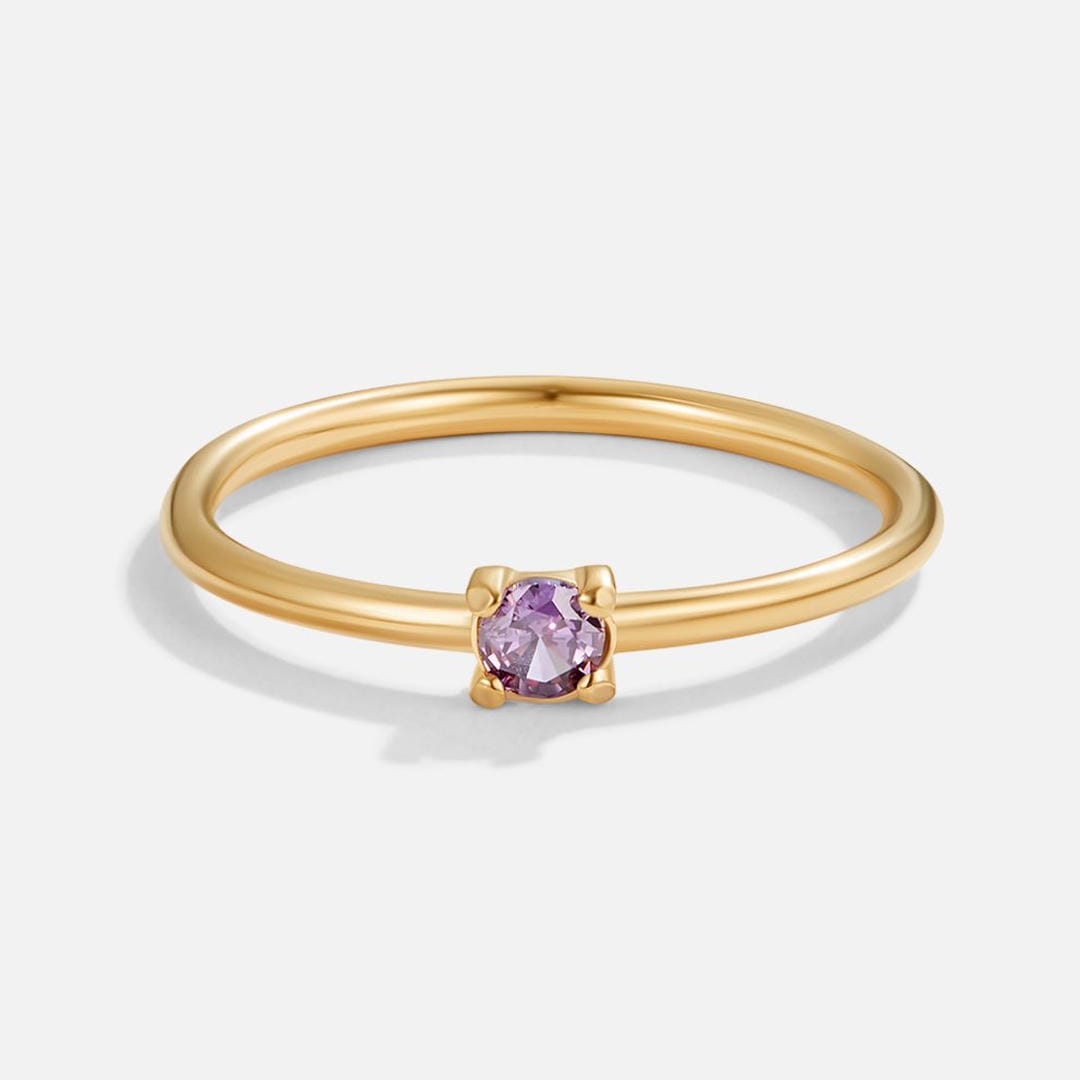 Gold Ring Emer with Birthstone