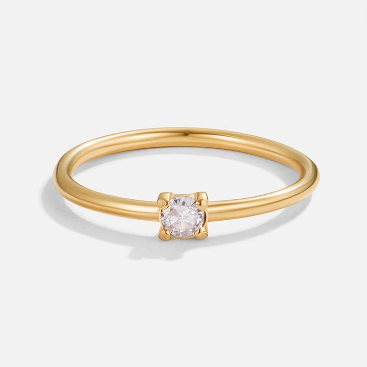 Gold Ring Emer with Birthstone