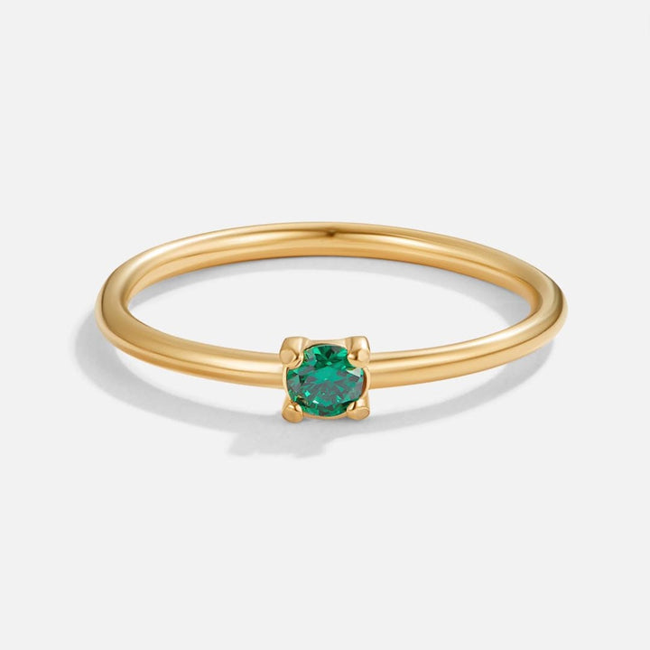 Gold Ring Emer with Birthstone