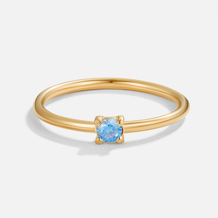 Gold Ring Emer with Birthstone