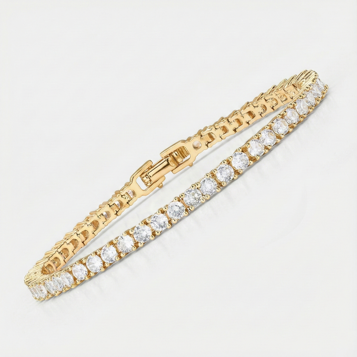 Silver Tennis Bracelet Méabh with Crystals