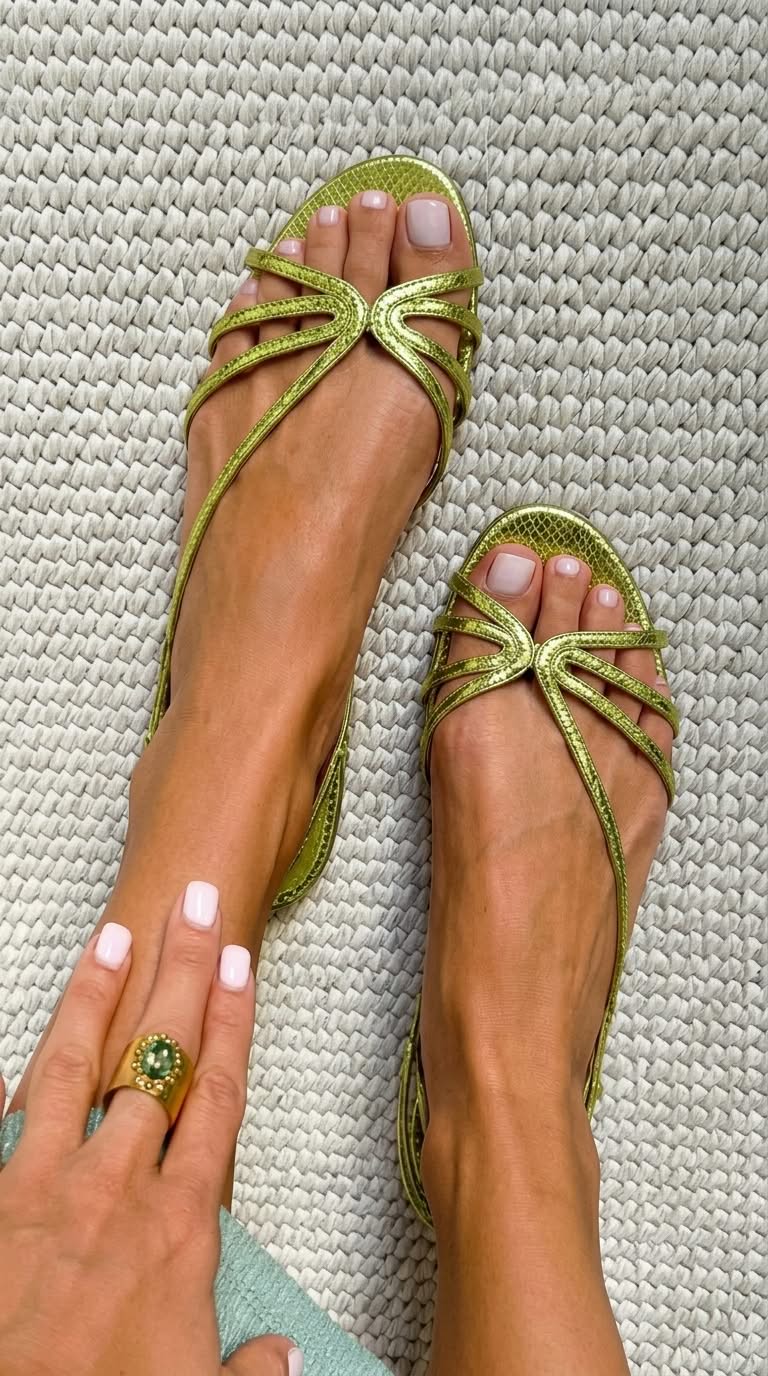 Rita | Goldene Sandalen Eleganz des Sommers