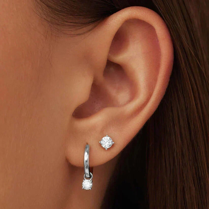Silver Earring Set Siobhán with Cubic Zirconia