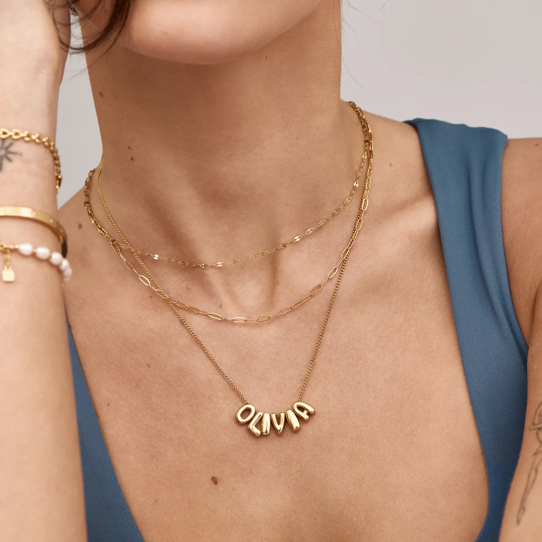 Bubble Custom Name Necklace