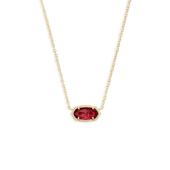 Gold Necklace Neasa with Ruby and Zirconia