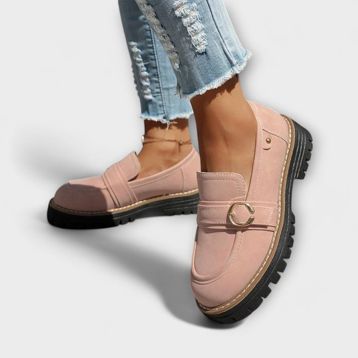 Notburga - Beige Plateau-Loafer