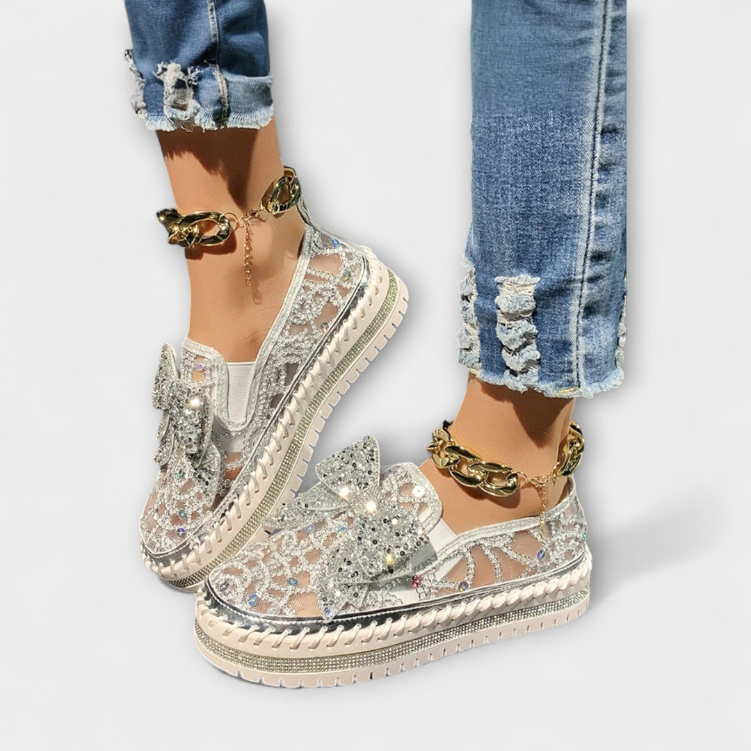 Roswita - Loafer mit Strass-Schleife