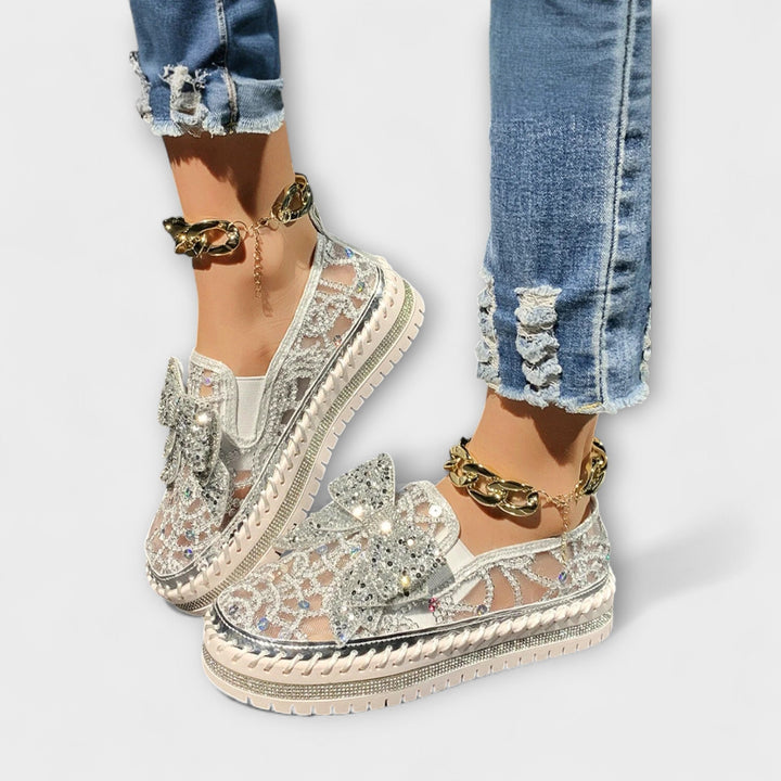 Roswita - Loafer mit Strass-Schleife