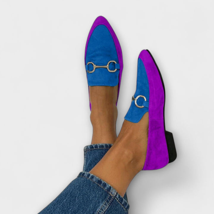 Walburg - Blau-Lila Retro-Ballerinas