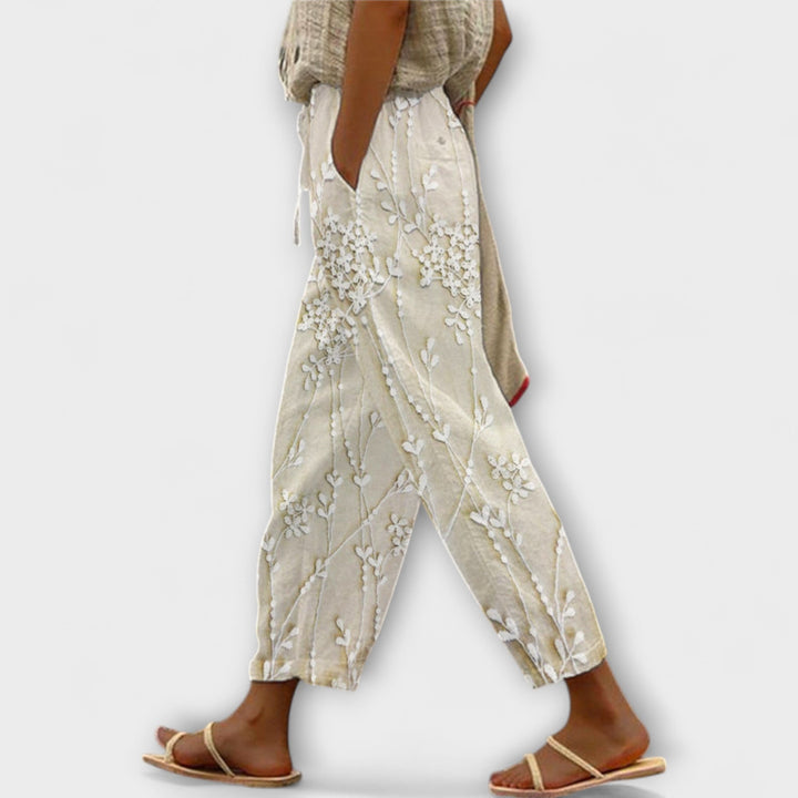 Adelheid - Hose mit Weinlaub-Muster