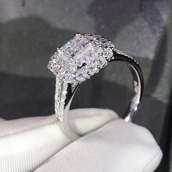 Silver Ring Róisín with Square Zirconia