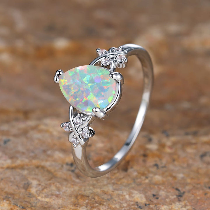 Silver Ring Clíodhna with Opal