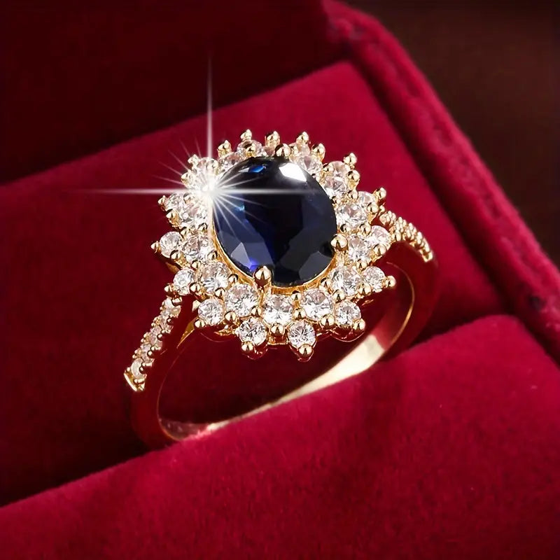 Gold Ring Méabh with Sapphire