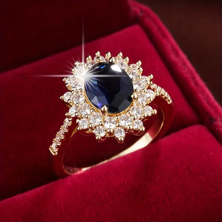 Gold Ring Méabh with Sapphire