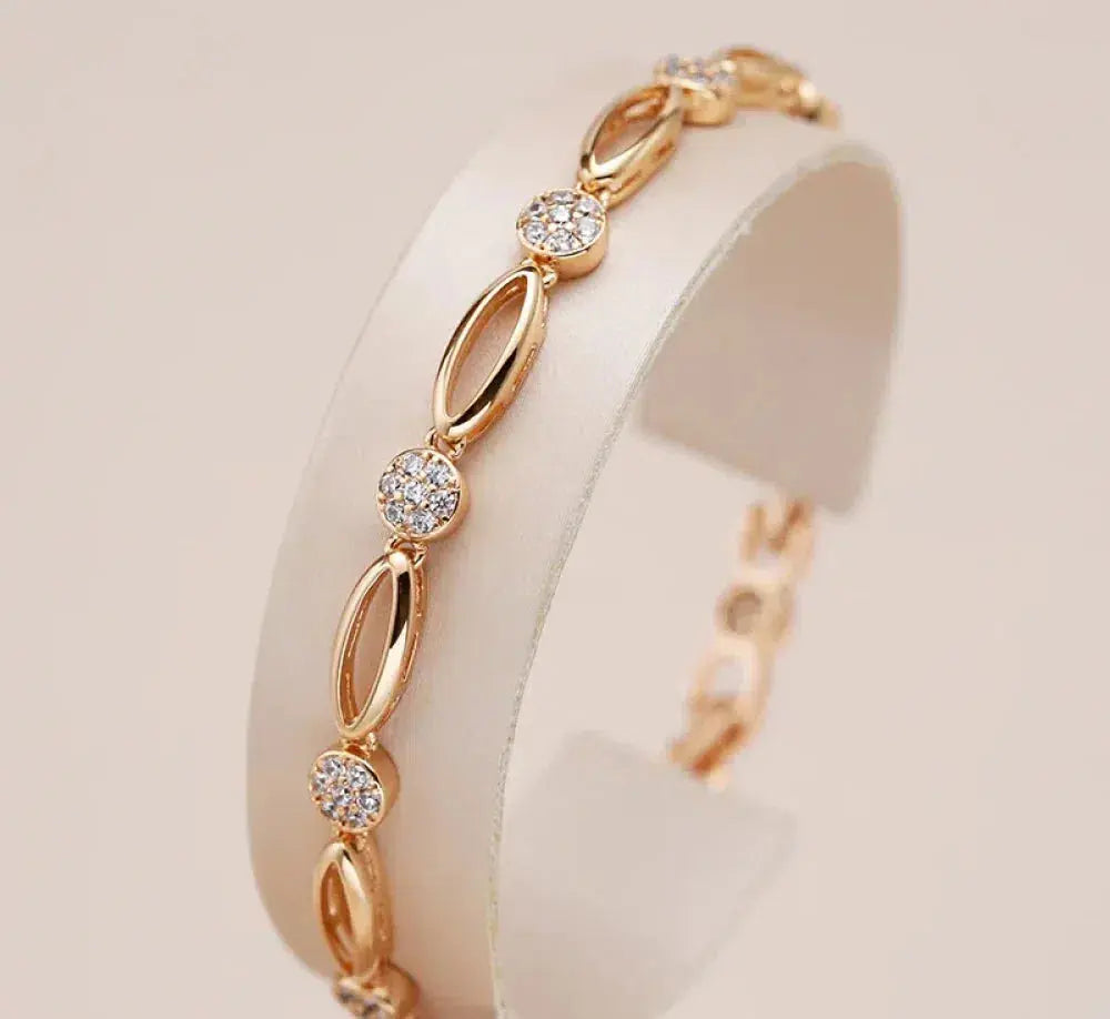 Gold Bangle Nuala with Crystals