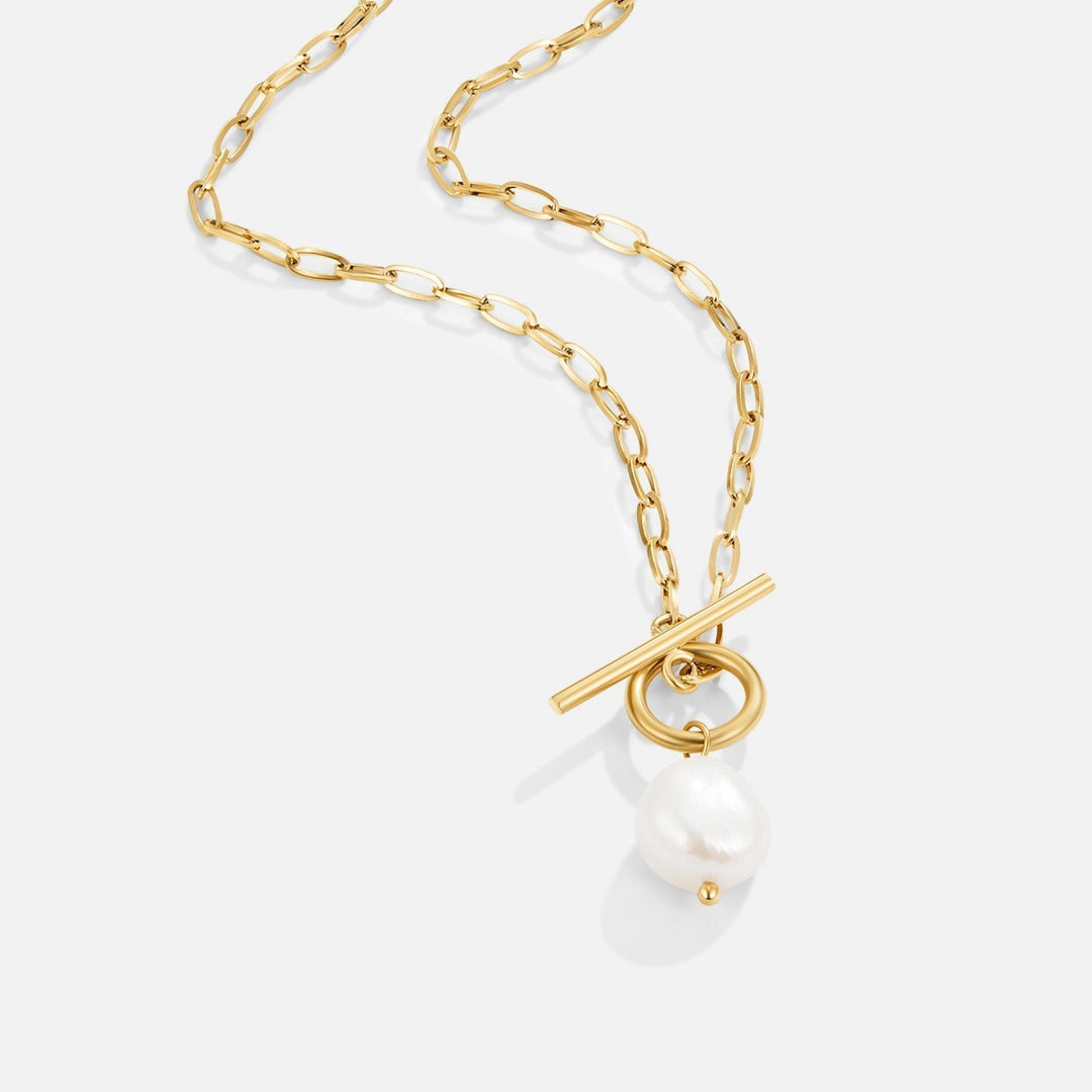 Gold Necklace Caoimhe with Pearl
