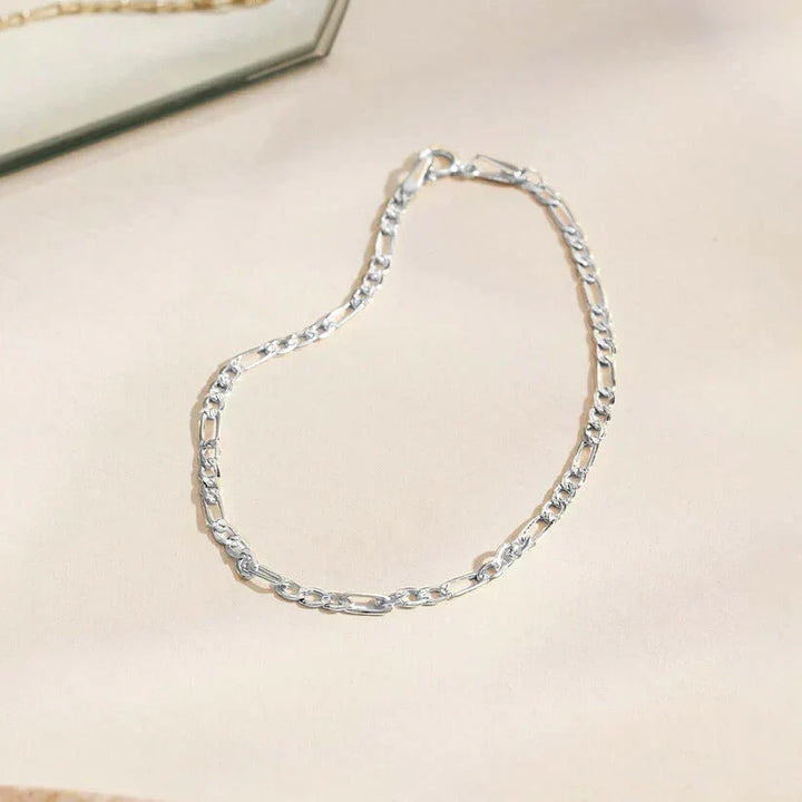 Silver Figaro Chain Bracelet Nuala