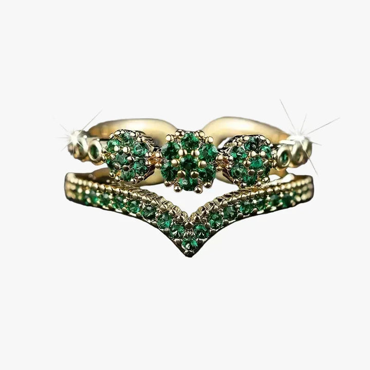 Gold Ring Aoibhinn with Emerald