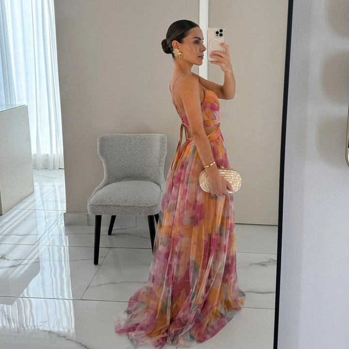 Margarida - Buntes Maxikleid mit Floralprint