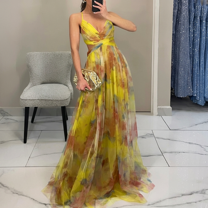 Margarida - Buntes Maxikleid mit Floralprint