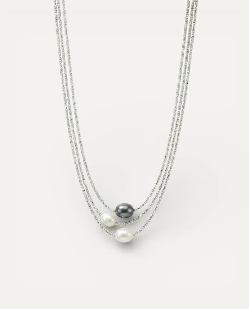 Pearl Beaded Necklace Aoife with Freshwater Pearls