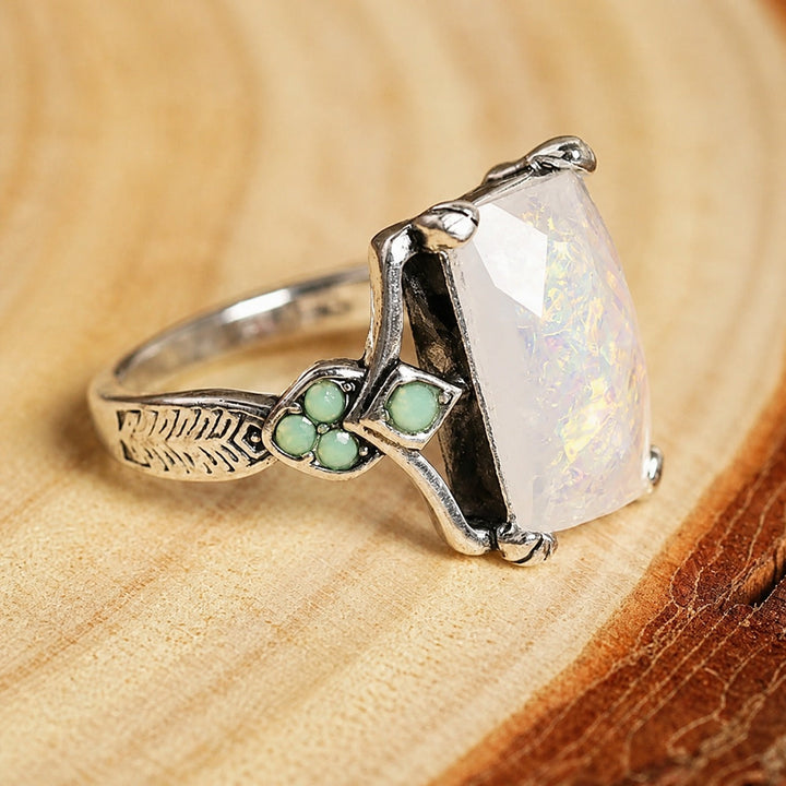 Silver Ring Caoimhe with Opal & Turquoise