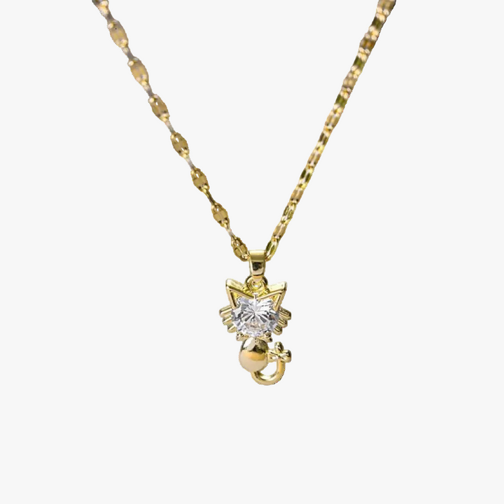 Gold Cat Necklace Aoife