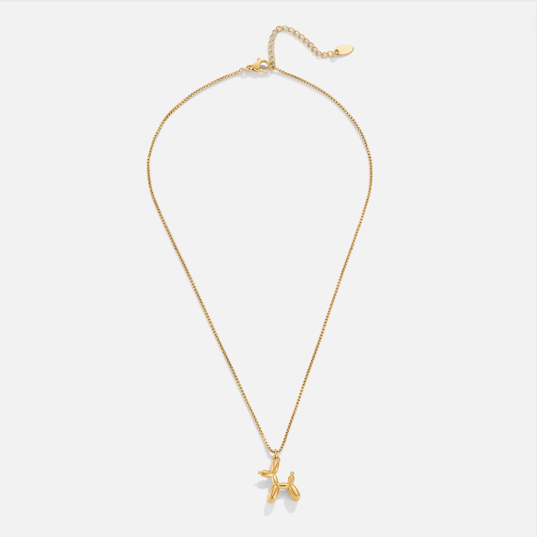 Gold Necklace Fionnuala with Balloon Dog