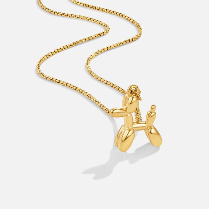 Gold Necklace Fionnuala with Balloon Dog