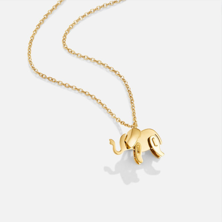 Gold Necklace Aisling with Elephant