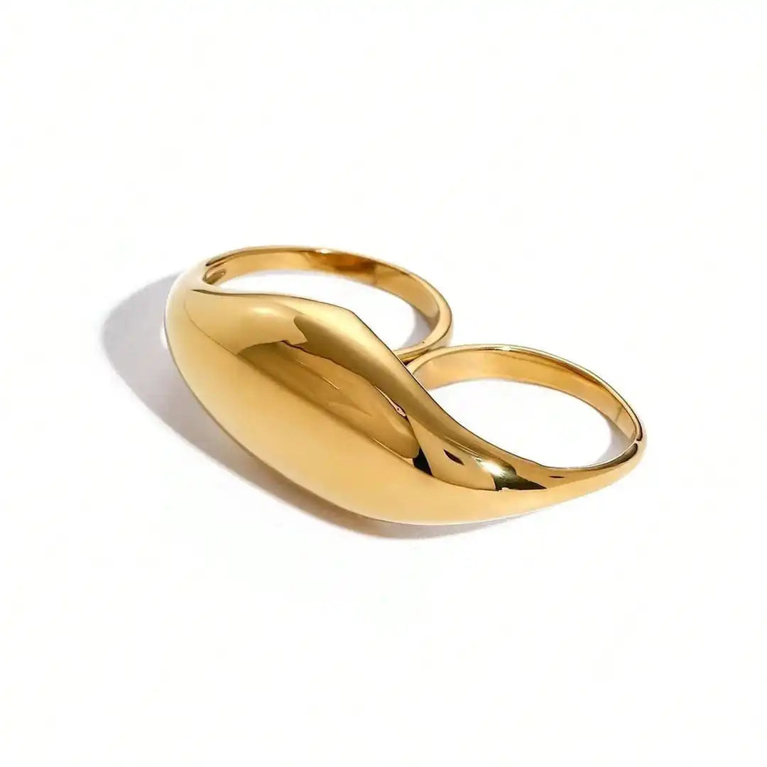 Gold-Plated Double Dome Ring Nuala
