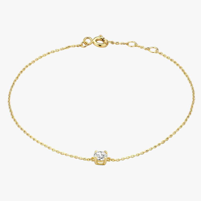 Silver Chain Bracelet Aoibhinn with Crystal