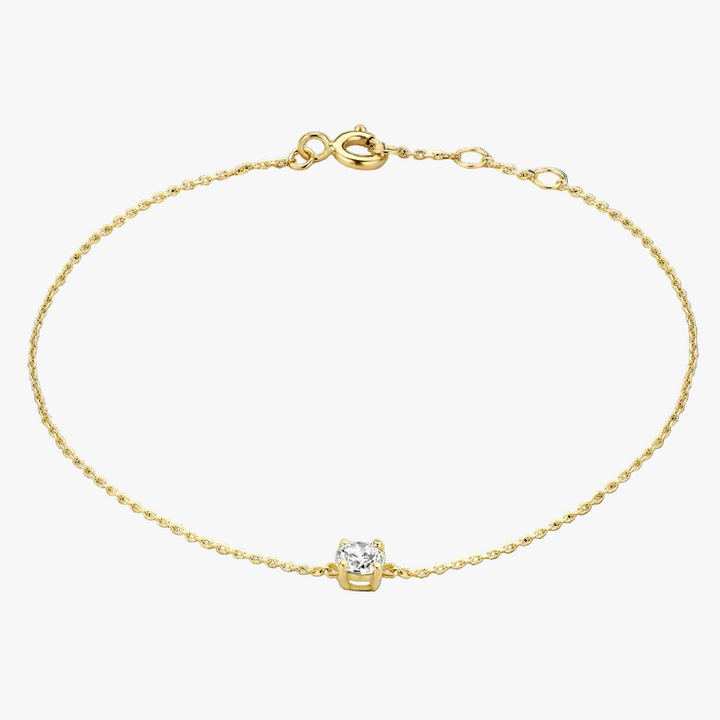 Silver Chain Bracelet Aoibhinn with Crystal